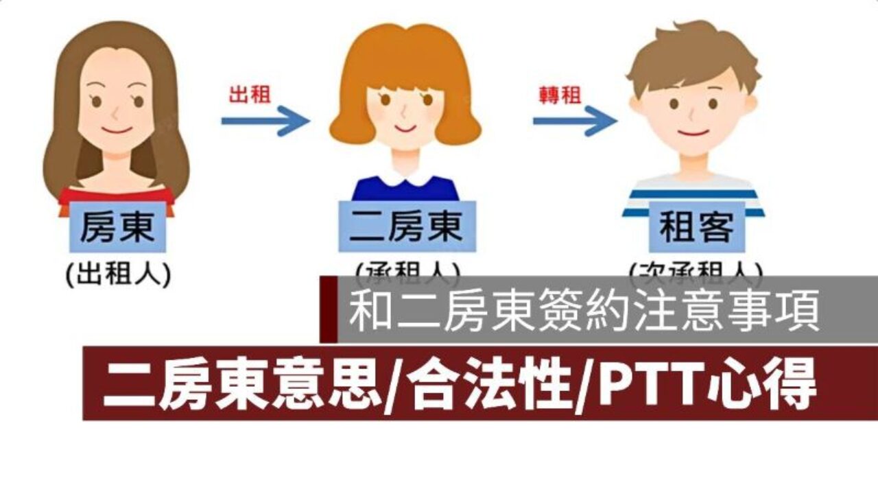 二房東是什麼？二房東合法嗎？PTT網友分享和二房東簽約心得- 果仁家- 買房賣房/ 居家生活知識家