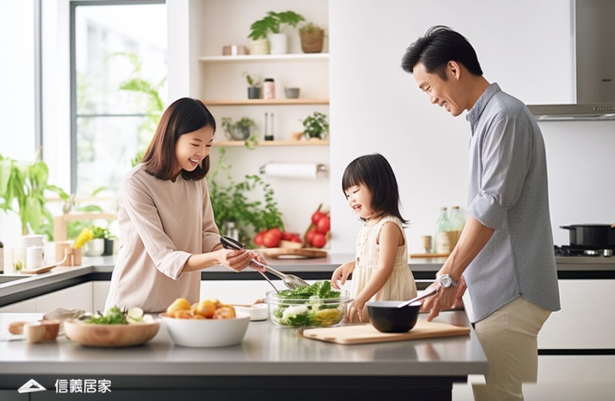 信義居家提供消費者以功能性與美觀性兩個準則及四大關鍵，協助消費者打造實用、美觀的理想廚房。