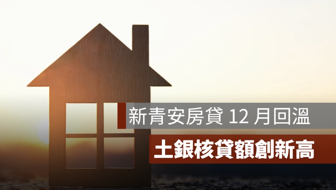 新青安房貸 12 月回溫 土銀核貸額創新高