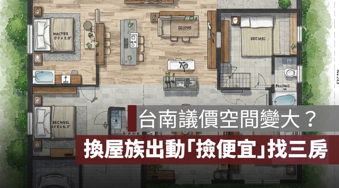 議價空間變大？台南換屋族出動「撿便宜」找三房