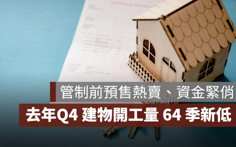 管制前預售熱賣、資金緊俏，2024 Q4 建物展期開工量創 64 季新低