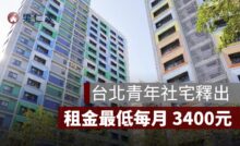 台北社宅聯合招租開跑！萬華、北投等多基地釋出　最低月租3,400元起