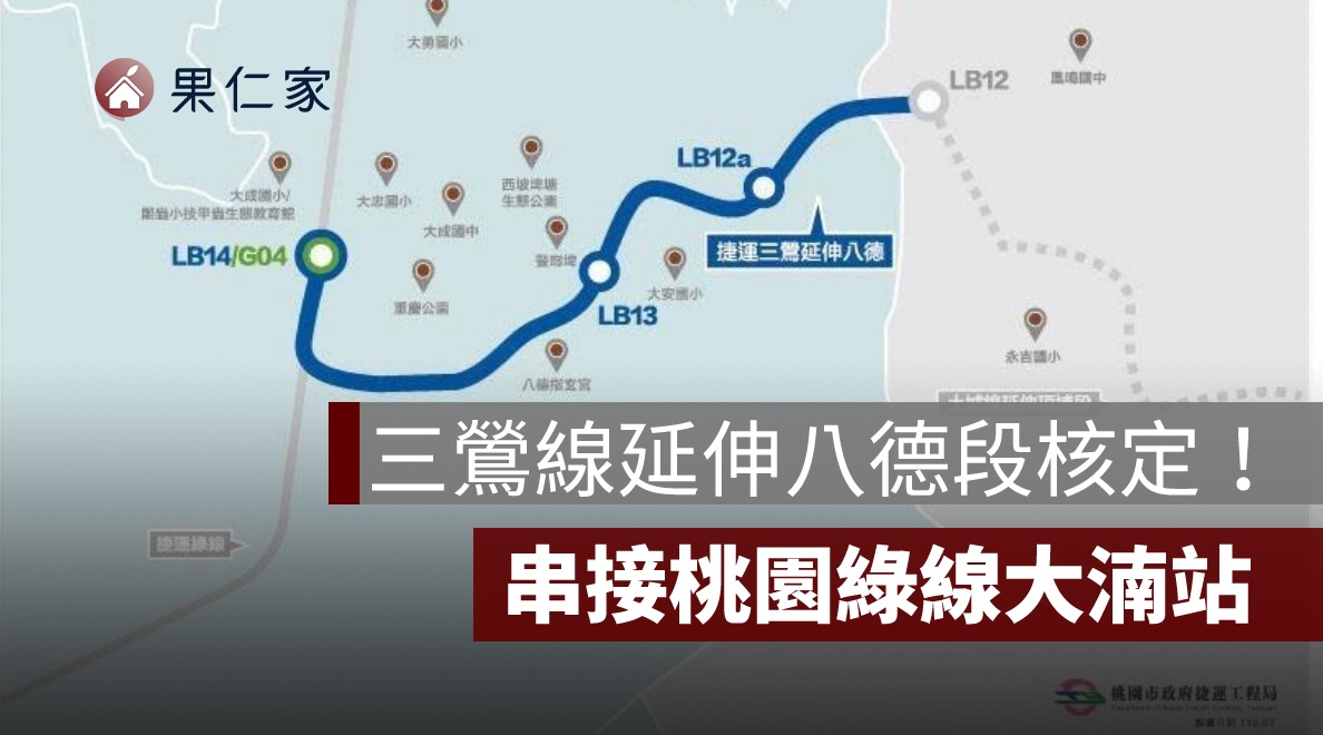 三鶯線延伸八德,桃園綠線,桃園捷運