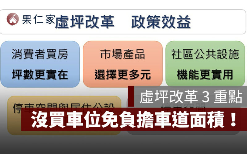 公設有望減 5%、電梯免容積、沒車位免負擔車道，虛坪改革 3 重點出爐