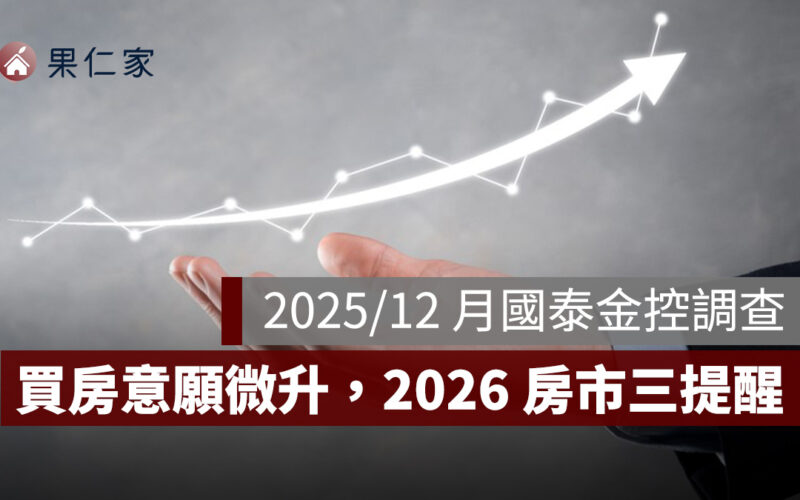 2025／12 月國泰金控調查：景氣與消費意願小降，買房意願微升，2026 房市三提醒
