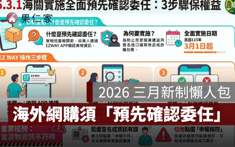 2026 三月新制:新車隔熱紙新規、運動幣上路、海外網購須「預先確認委任」,9 項新制一次看
