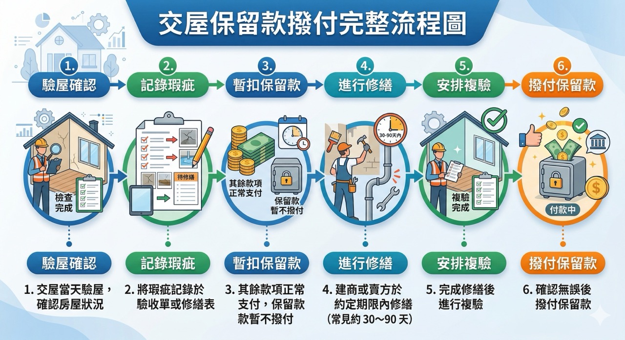 交屋保留款流程