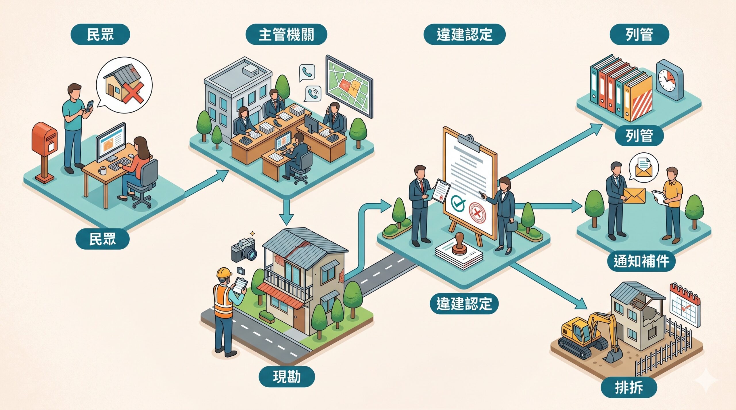 違建檢舉到拆除的處理時程