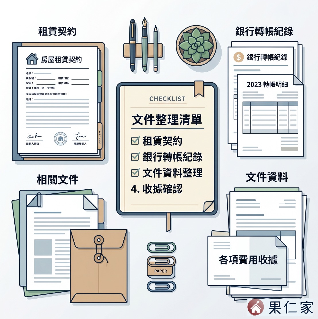 申報房租抵稅要準備的文件示意圖