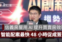 信義房屋導入 AI 輔助房仲服務：最快 48 小時成交、斡旋成功率提升近 30%