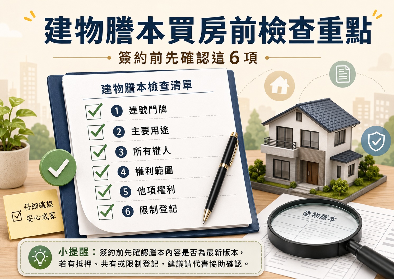 建物謄本買房前檢查清單