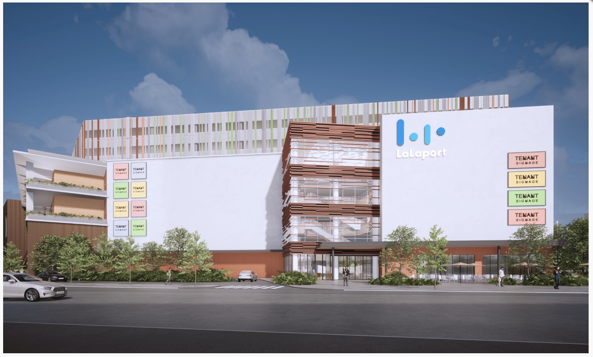 高雄 LaLaport 完工示意圖。圖源：高雄市政府
