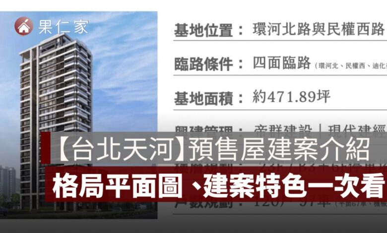 【台北天河】格局、平面圖、建案特色、生活機能分析及 PTT 評價一次看