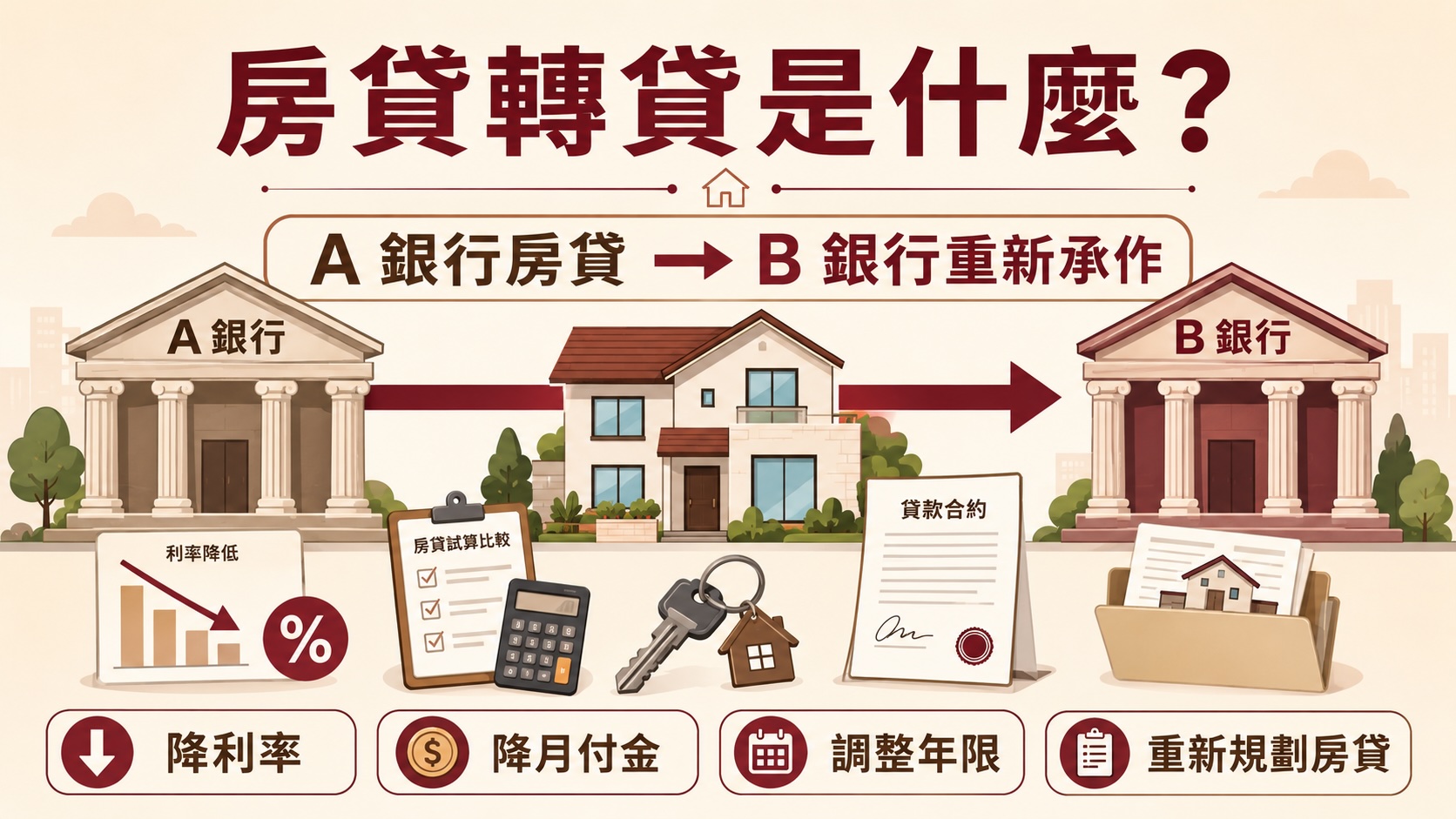 房貸轉貸是什麼？把原房貸轉到另一家銀行