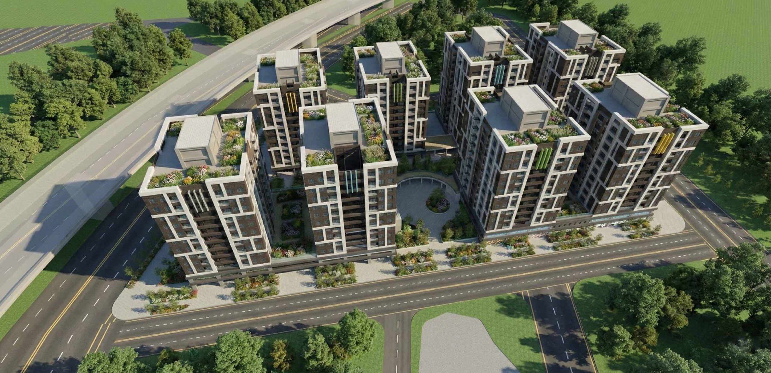 桃園社會住宅－誠聖段建築外觀模擬圖。圖源：桃園住都中心