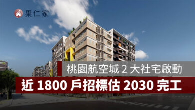 桃園航空城 2 大社會住宅啟動！橫埔、誠聖近 1800 戶招標，預計 2030 年完工。圖源：桃園住都中心