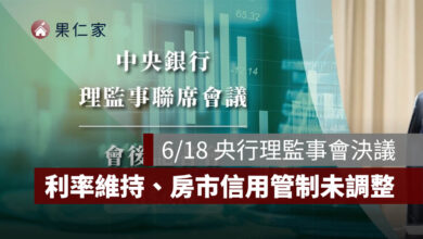 6/18 央行理監事會決議：利率維持不變！2026 經濟成長率上修至 9.45%，房市信用管制未再調整（2026）。圖源：央行 YT