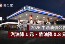 2026 中油油價公告：6/29～7/5 汽油降 1 元、柴油降 0.8 元，最新價格一次看。圖源：中油官網
