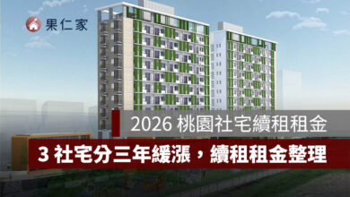 桃園社會住宅續租租金 2026：蘆竹一號、平鎮一號、八德三號社宅分 3 年緩漲。圖源：桃園住都中心