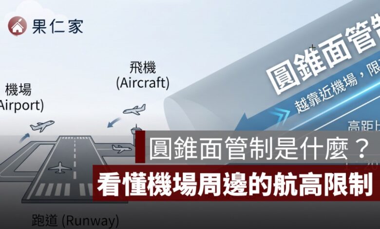青埔置地廣場為什麼可能要拆 4 層？看懂航高限制與圓錐面管制