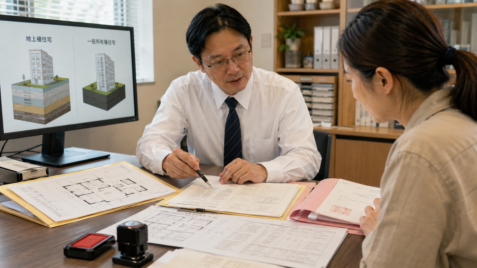 買方與地政士確認地上權住宅和一般所有權住宅差異