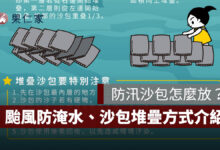 防汛沙包怎麼放？哪裡可以領？颱風防淹水、沙包堆疊方式一次看（圖源：桃園防災教育局）