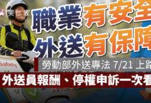 勞動部外送專法 7/21 上路！外送員報酬、停權申訴、保險與商家權益一次看（圖源：勞動部）