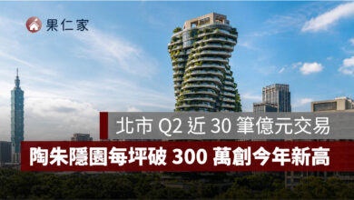 台股四萬點資金湧入豪宅！北市 Q2 近 30 筆億元交易，陶朱隱園每坪破 300 萬元創今年新高