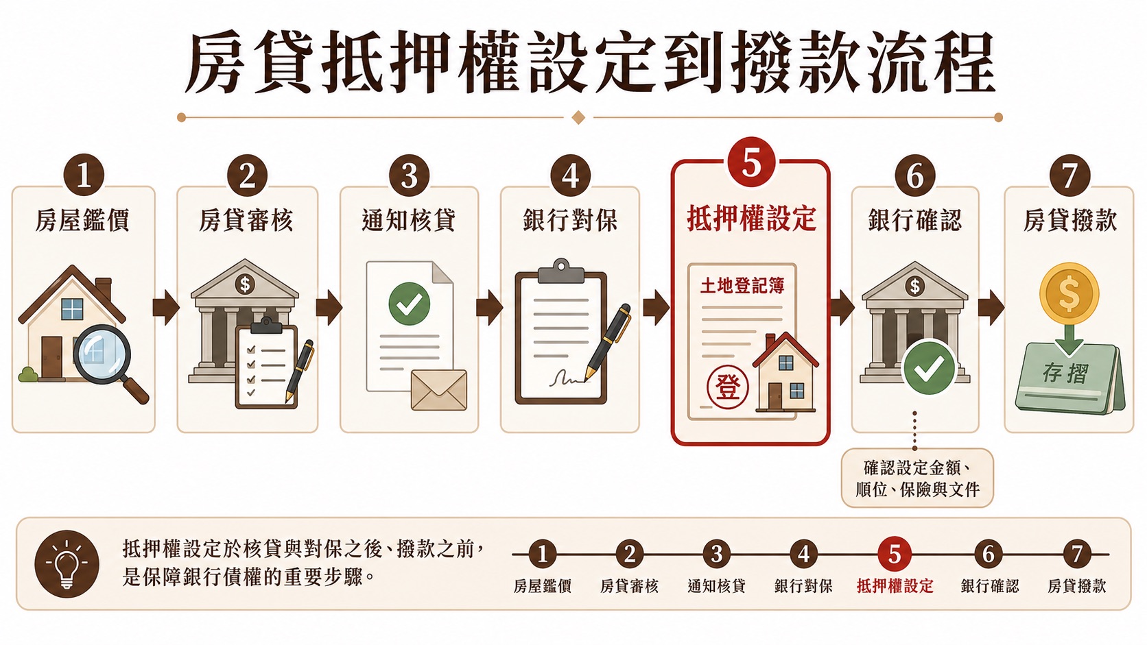 房貸抵押權設定到撥款流程圖