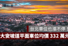 台北車位也漲不停！大安坡道平面車位均價 332 萬元，創全市新高