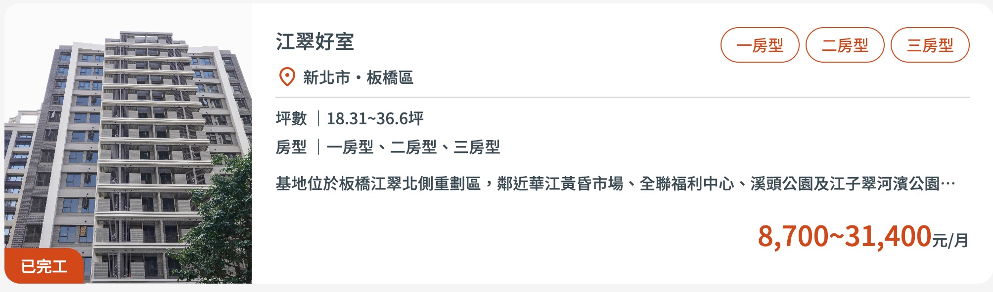 2026 新北社宅招租資訊（圖源：擷取自安居・好室官網）