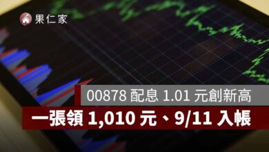00878 配息 1.01 元創新高！一張領 1,010 元，8/18 除息、9/11 入帳