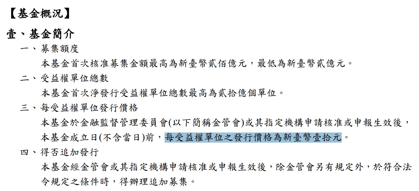 009828 募集期間為 8 月 17 日至 8 月 20 日（圖源：擷取自 009828 公開說明書）