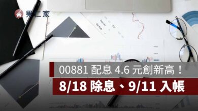 00881 配息 4.6 元創新高！一張領 4,600 元，8/18 除息、9/11 入帳