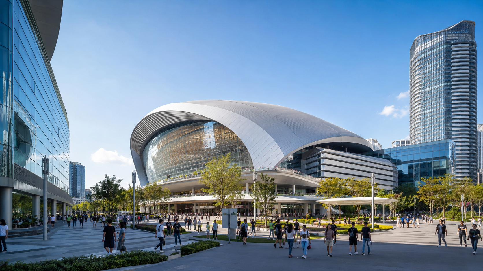 台中超巨蛋周邊（AI 示意圖）