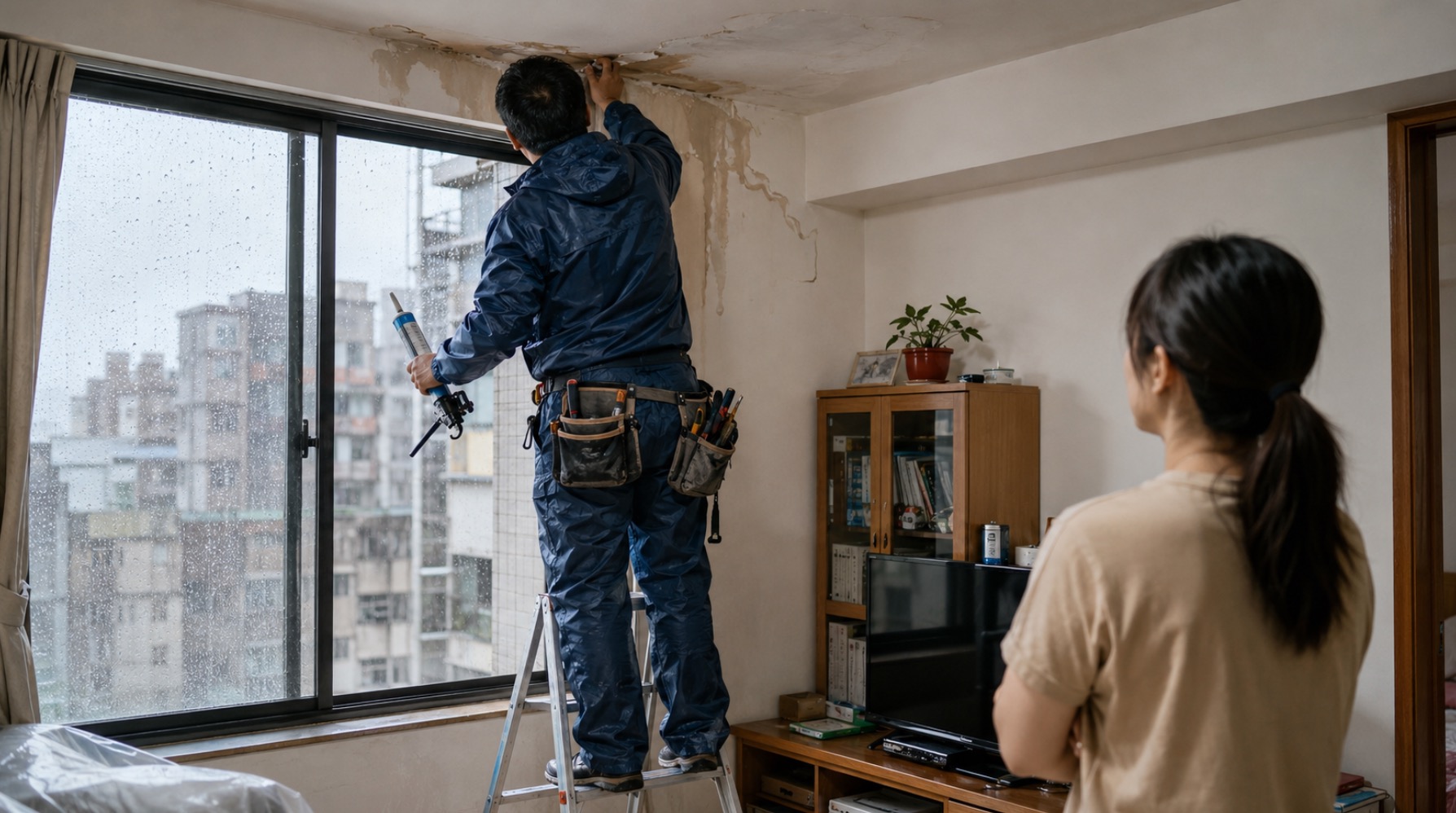 租屋處因颱風天漏水不能住，可以主張要求減租
