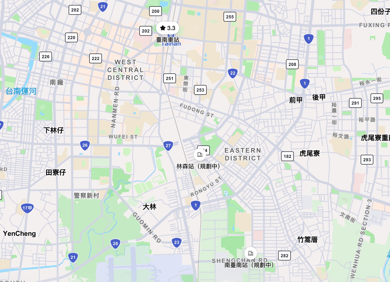除了將台南車站改為地下車站，也新增「林森站」與「南台南站」兩座地下通勤車站。