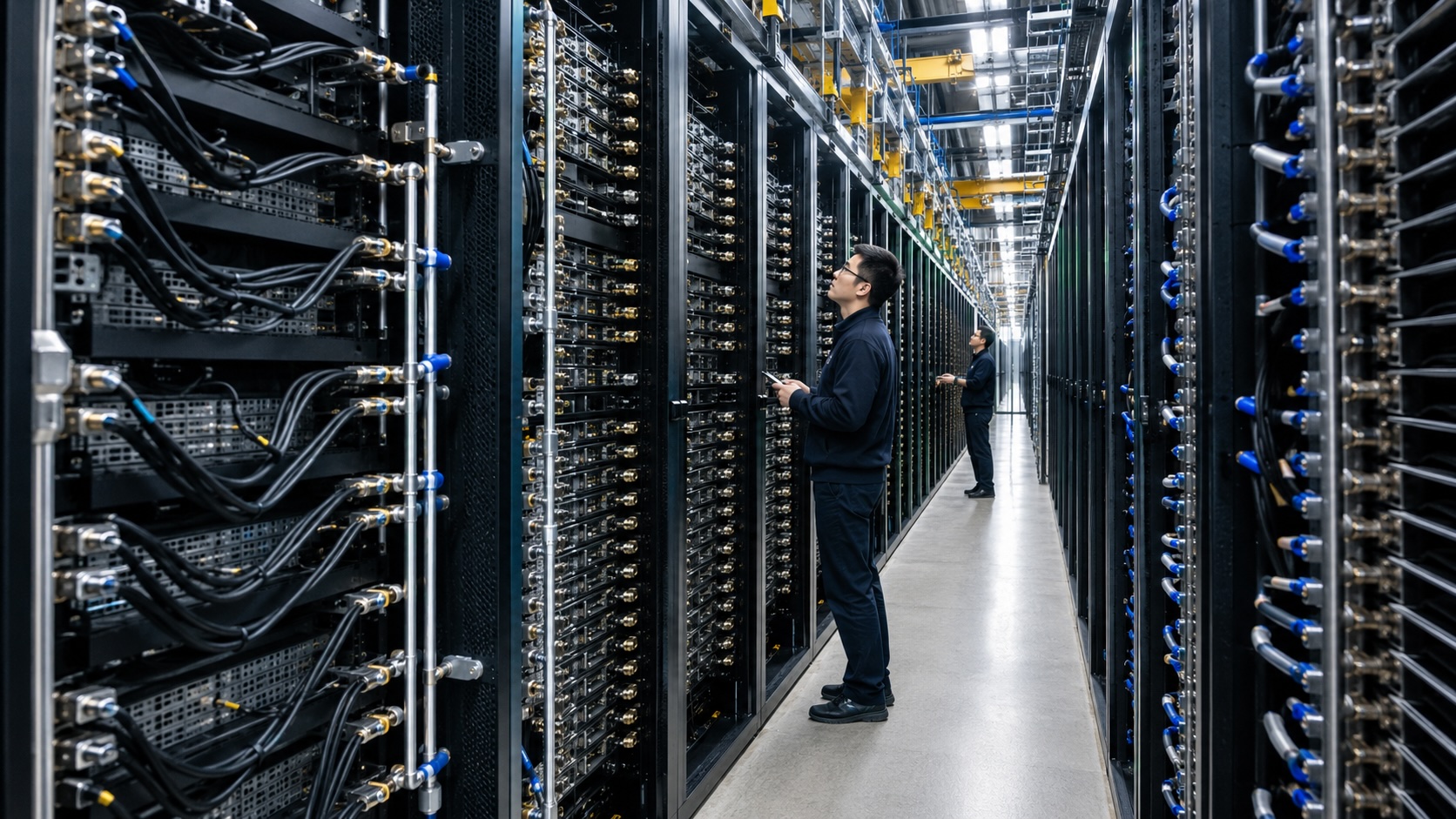 AI 資料中心與 GPU 伺服器需求成長示意圖