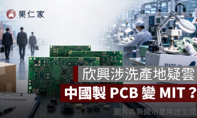 欣興電子涉「洗產地」遭搜索！中國製 PCB 疑改標台灣製，總經理1500萬交保