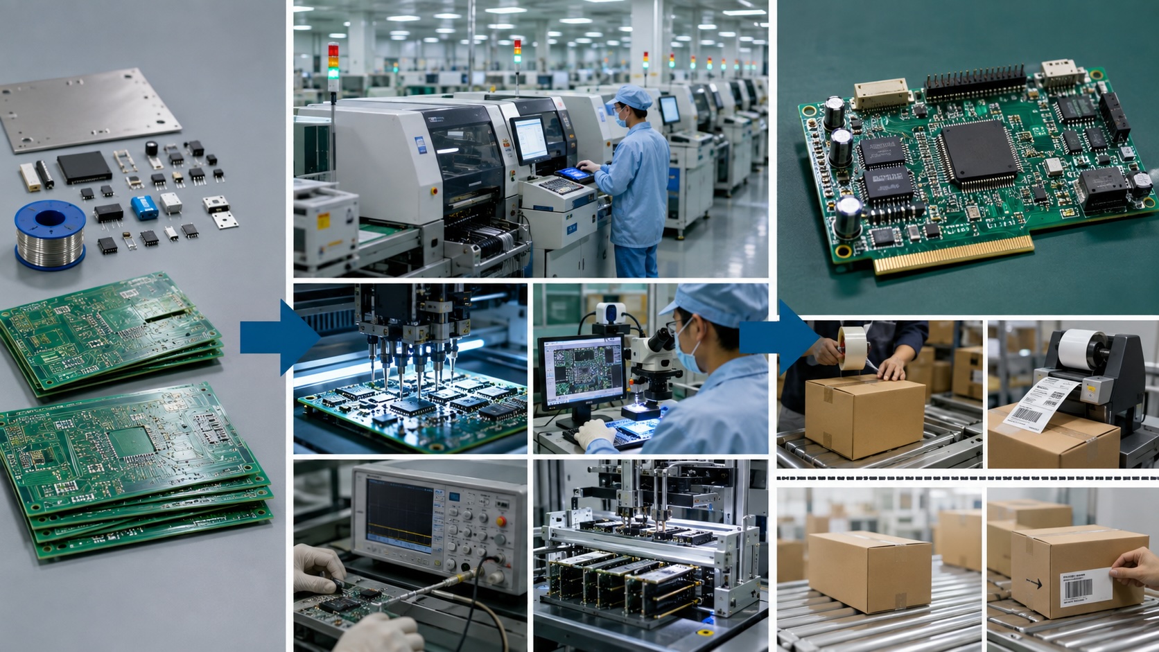PCB 實質加工與單純換標的原產地認定差異示意圖