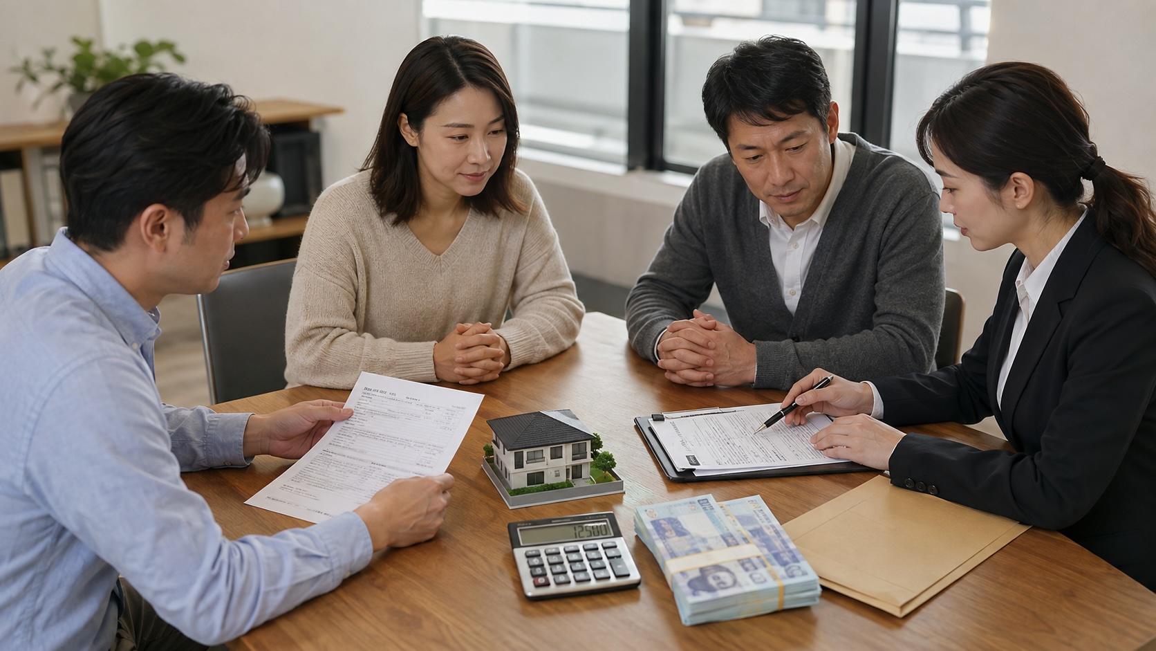房屋買賣地價稅稅單與買賣雙方按契約分攤稅金示意