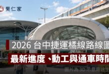 2026 台中捷運橘線路線圖：車站位置、機場捷運進度、動工與通車時間