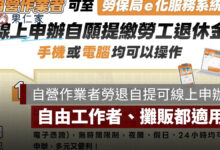 自營作業者勞退自提 9 月可線上申辦！自由工作者、攤販都適用，申請方式一次看（圖源：勞保局）