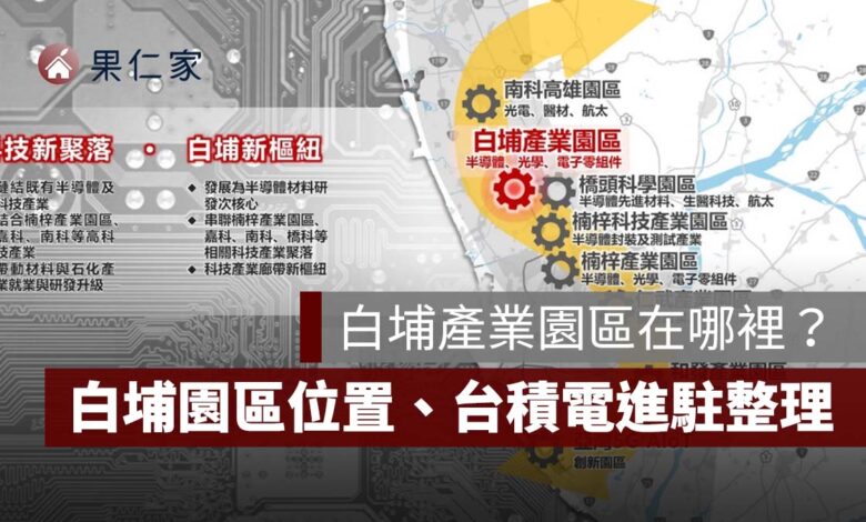 白埔產業園區在哪裡？2026 白埔園區位置、台積電進駐與最新進度一次看（圖源：高雄都發局計劃書）