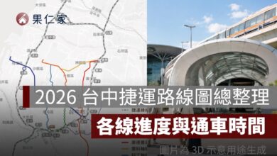 2026 台中捷運路線圖總整理：綠線、藍線、橘線、紫線進度與通車時間