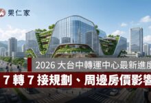 2026 大台中轉運中心最新進度：台中火車站「7 轉 7 接」規劃、位置與周邊房價影響