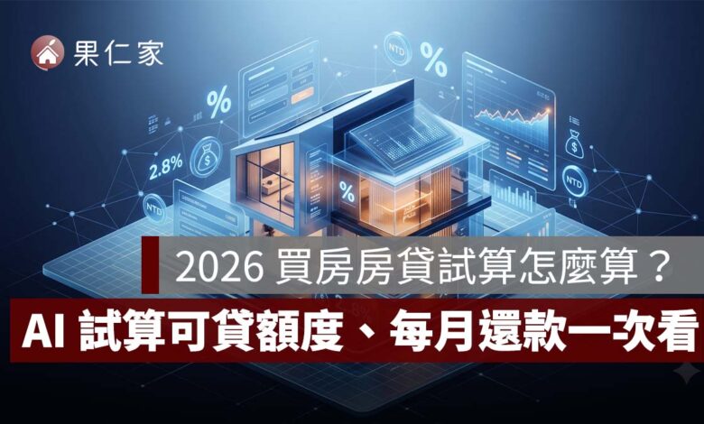 2026 買房房貸試算怎麼算？AI 試算可貸額度、自備款與每月還款一次看