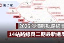 2026 淡海輕軌路線圖：14 站、票價、時刻表、紅樹林轉乘與二期進度