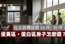 台北首購該買 15 坪還是 30 坪？蛋黃區小宅、蛋白區標準宅怎麼選？