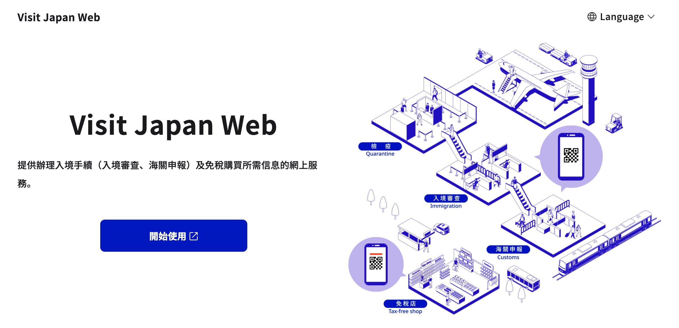 Visit Japan Web 頁面